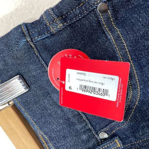 NEW Spanx Size S Cropped Kick Flare Jeans Raw Indigo 20699Q Pull-On Stretch NWT - Picture 5 of 8